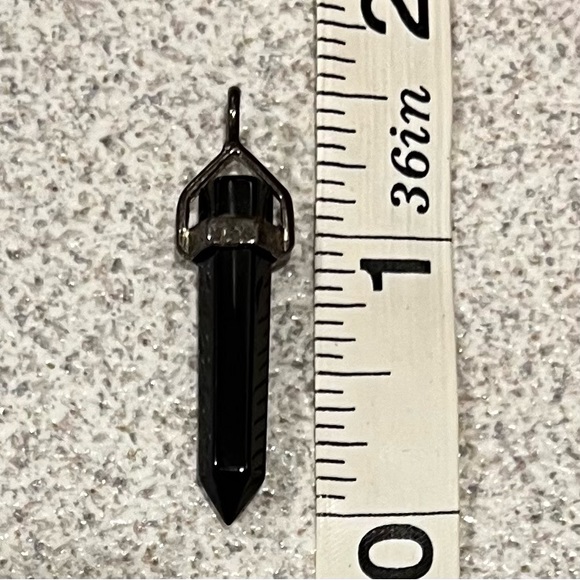 Shungite Hexagon pendant‎ set in 925 Sterling Silver - Picture 2 of 2